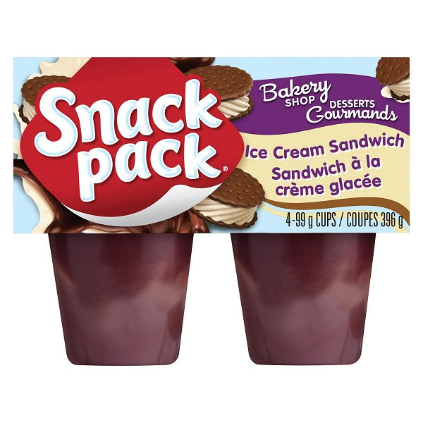 Snack Pack® Ice Cream Sandwich Pudding Cups , 4 Cups 396 Gr