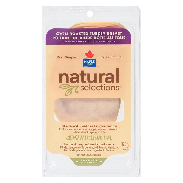 Maple Leaf Natural Selections Sliced Deli Turkey Breast Oven Roasted 175g