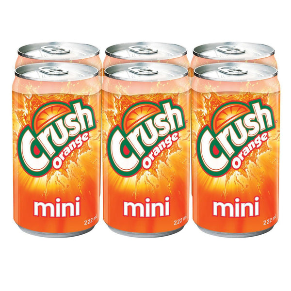 Crush Orange,  Mini Cans, 6 Pack 222mL