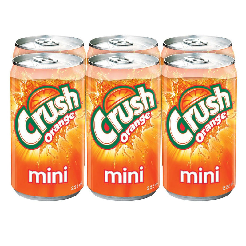 Crush Orange Mini Cans 6-Pack, 222mL
