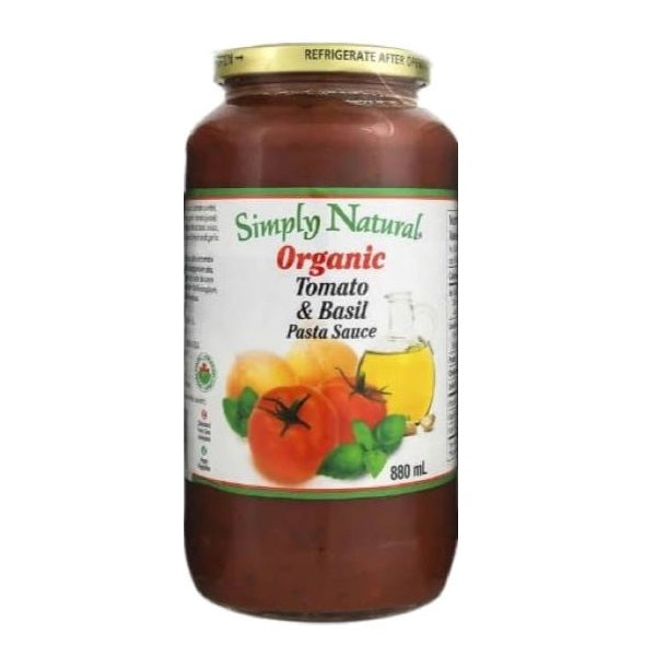 Simply Natural Organic Tomato Basil Pasta Sauce 880 ml